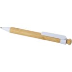 Rattan bamboo and recycled plastic ballpoint pen (black ink) - Image 5