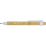 Rattan bamboo and recycled plastic ballpoint pen (black ink) - Image 2