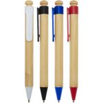 Rattan bamboo and recycled plastic ballpoint pen (black ink) - Image 6