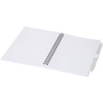 Niove recycled plastic soft cover notebook and ballpoint pen set (blue ink) - Image 5