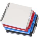 Niove recycled plastic soft cover notebook and ballpoint pen set (blue ink) - Image 6