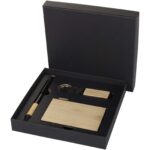Minka RCS recycled aluminium ballpoint pen, keychain and RFID card holder gift set