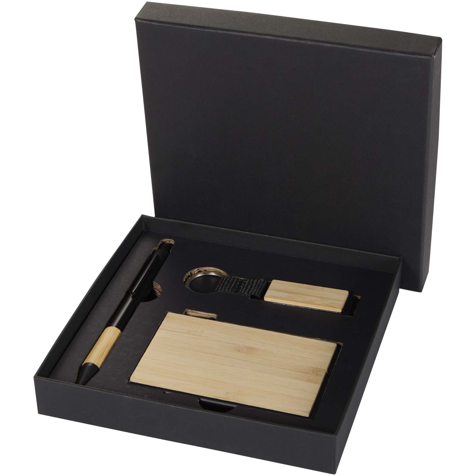 10633706 Minka RCS recycled aluminium ballpoint pen, keychain and RFID card holder gift set - Image 1