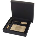 Minka RCS recycled aluminium ballpoint pen, keychain and RFID card holder gift set - Image 2