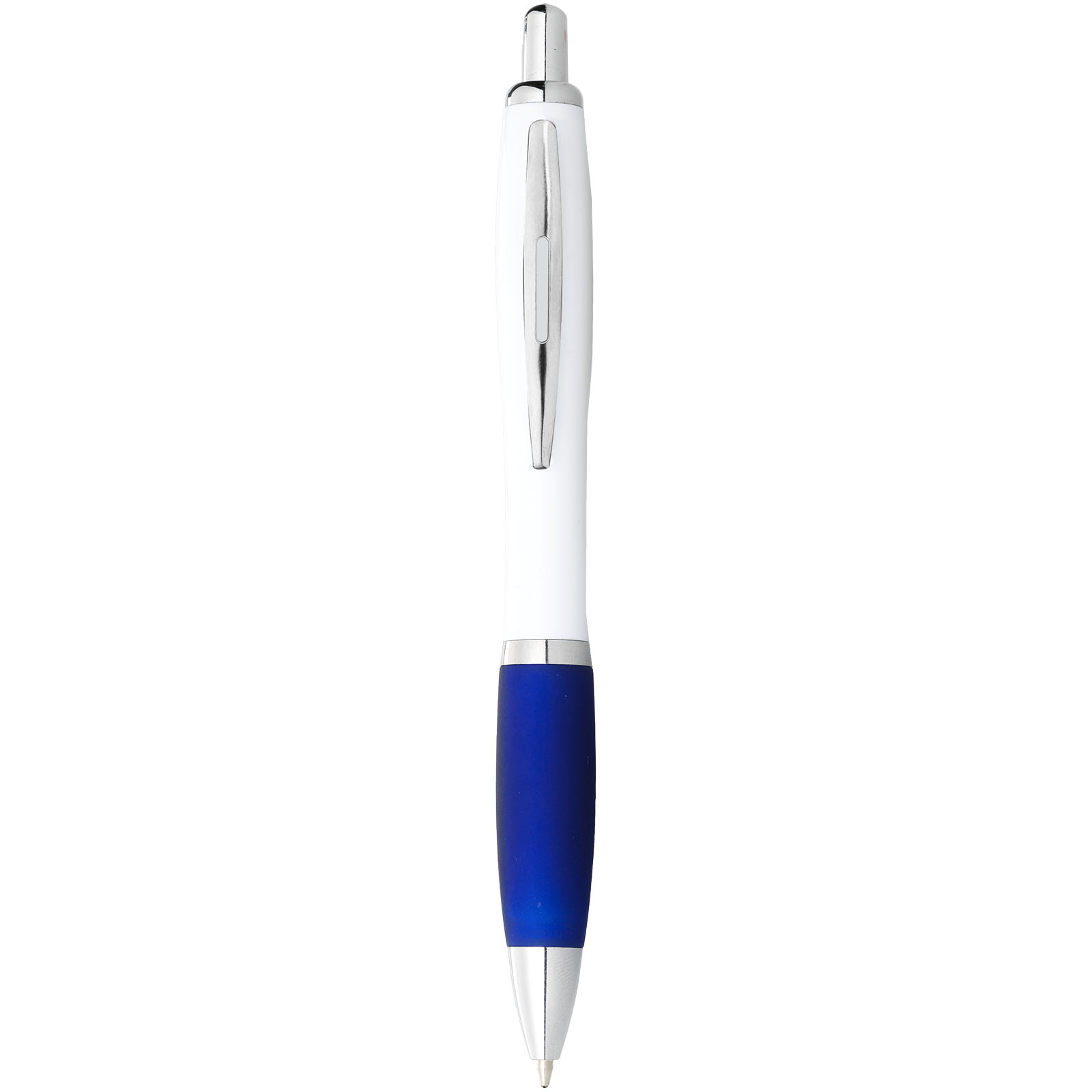 10637100_F Nash ballpoint pen with white barrel and coloured grip (black ink) - Image 1
