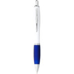 Nash ballpoint pen with white barrel and coloured grip (black ink) - Image 4