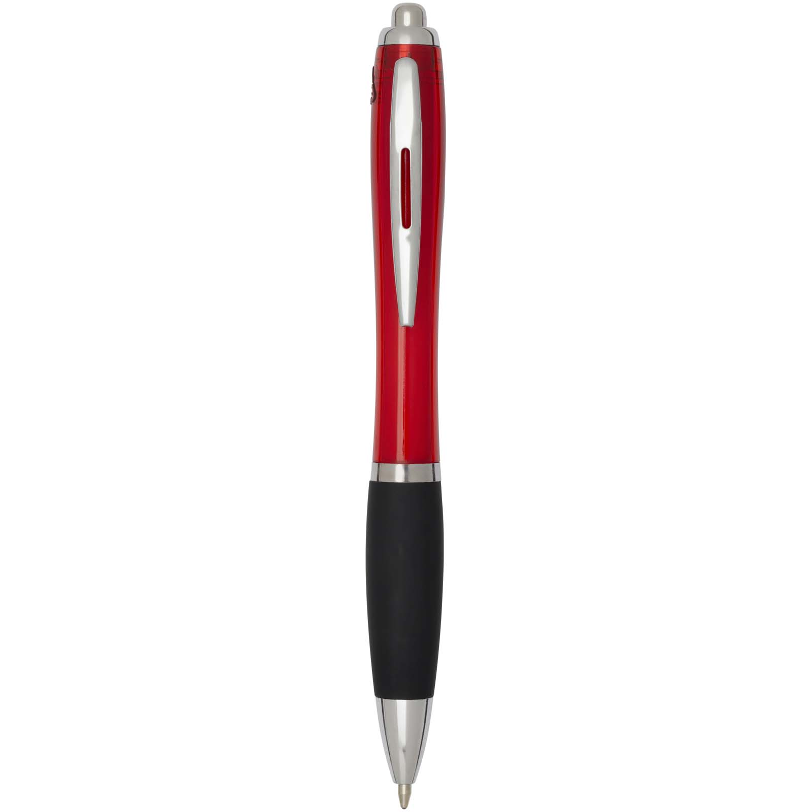 10644821 Nash RCS recycled plastic ballpoint pen with coloured barrel and black grip (black ink) - Image 1