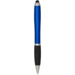 Nash RCS recycled plastic stylus ballpoint pen with coloured barrel and black grip (blue ink) - Image 4