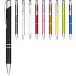 Moneta anodized aluminium click ballpoint pen (blue ink) - Image 4