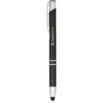Moneta anodized aluminium click stylus ballpoint pen (blue ink) - Image 2