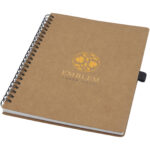 Cobble A5 wire-o recycled cardboard notebook with stone paper - Image 2