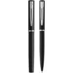 Waterman Allure ballpoint and rollerball pen set (blue ink) - Image 4