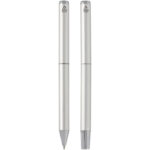 Lucetto recycled aluminium ballpoint and rollerball pen gift set (black ink) - Image 5