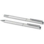 Lucetto recycled aluminium ballpoint and rollerball pen gift set (black ink) - Image 6