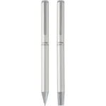 Lucetto recycled aluminium ballpoint and rollerball pen gift set (black ink) - Image 4