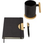 Laura A5 hard cover notebook and ballpoint pen gift set (black ink) - Image 5
