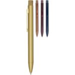 Beatriz recycled brass ballpoint pen (blue ink) - Image 7