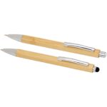 Oblys bamboo ballpoint pen and mechanical pencil set (black ink) - Image 5