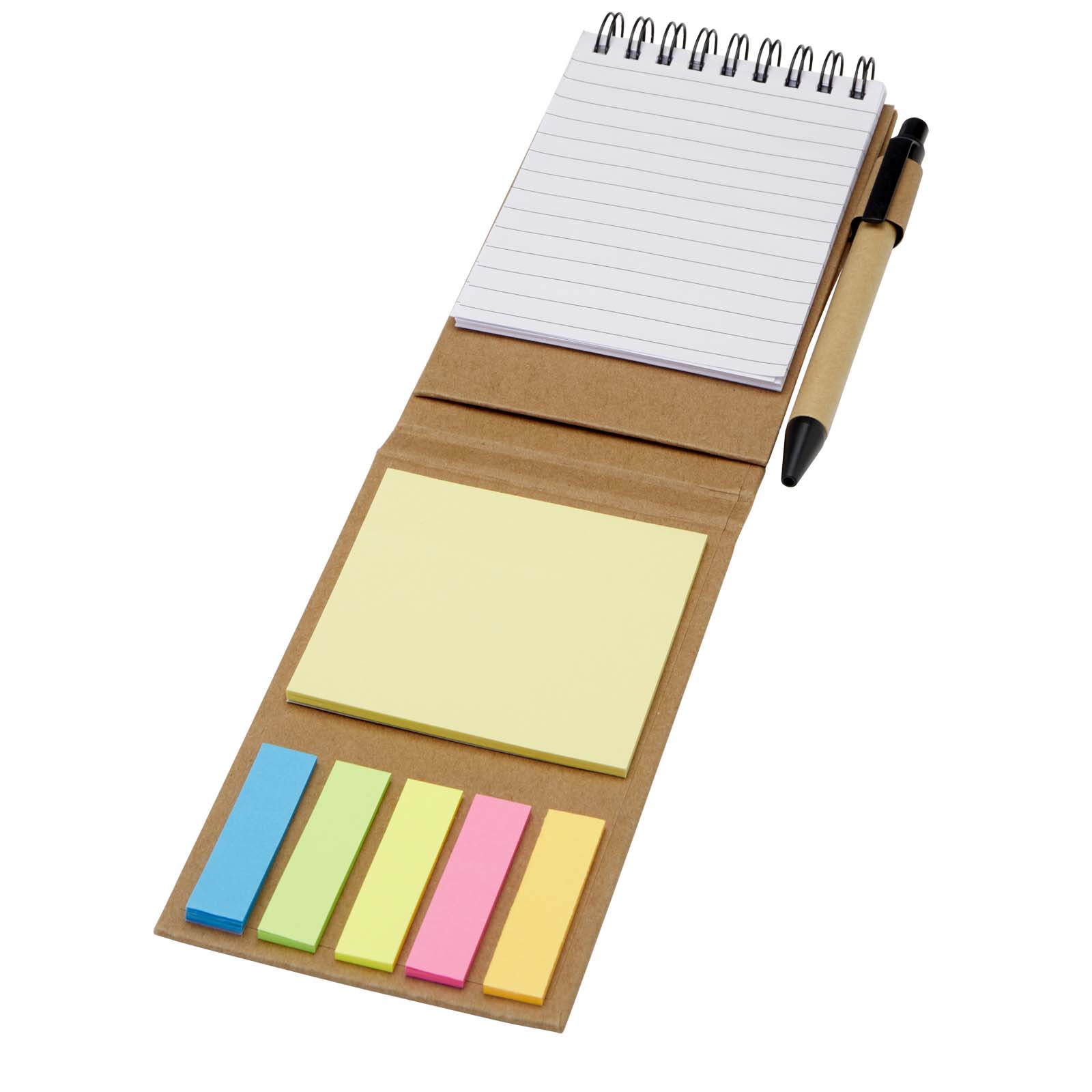 10798806 Flipper sticky notepad with ballpoint pen (black ink) - Image 1