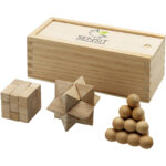 Brainiac 3-piece wooden brain teaser set - Image 2