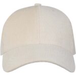 Hutton 6 panel 280 g/m² recycled corduroy cap - Image 3