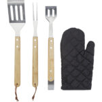 Gril 3-piece BBQ tools set and glove - Image 6