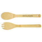 Argulls bamboo salad bowl and tools - Image 2
