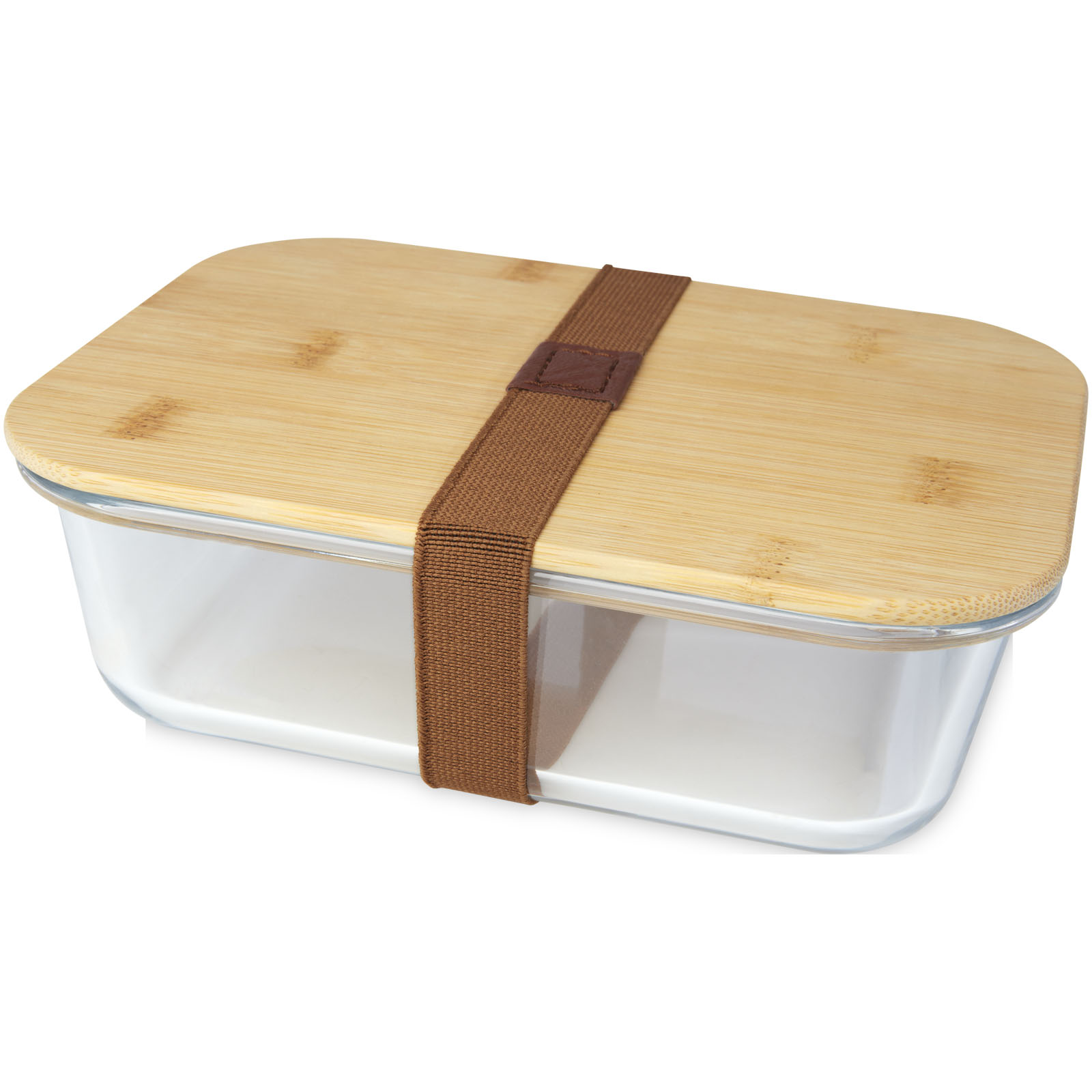 11327606 Roby 1000 ml glass lunch box with bamboo lid - Image 1