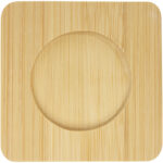 Manti 2-piece 100 ml double-wall glass cup with bamboo coaster - Image 6
