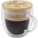 Lenora 250 ml glass cup with bamboo lid - Image 2