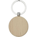 Giovanni beech wood round keychain - Image 5