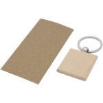 Gioia beech wood squared keychain - Image 5
