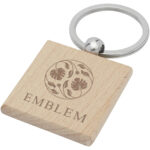 Gioia beech wood squared keychain - Image 2
