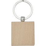 Gioia beech wood squared keychain - Image 4