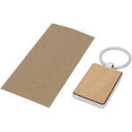 Mauro beech wood rectangular keychain - Image 5