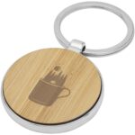 Nino bamboo round keychain - Image 2