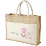 Mumbay cotton pocket jute tote bag 18L - Image 2