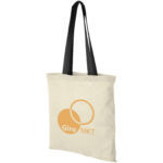 Nevada 100 g/m² cotton tote bag coloured handles 7L - Image 2