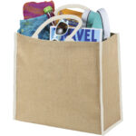 Harry coloured edge jute tote bag 25L - Image 4