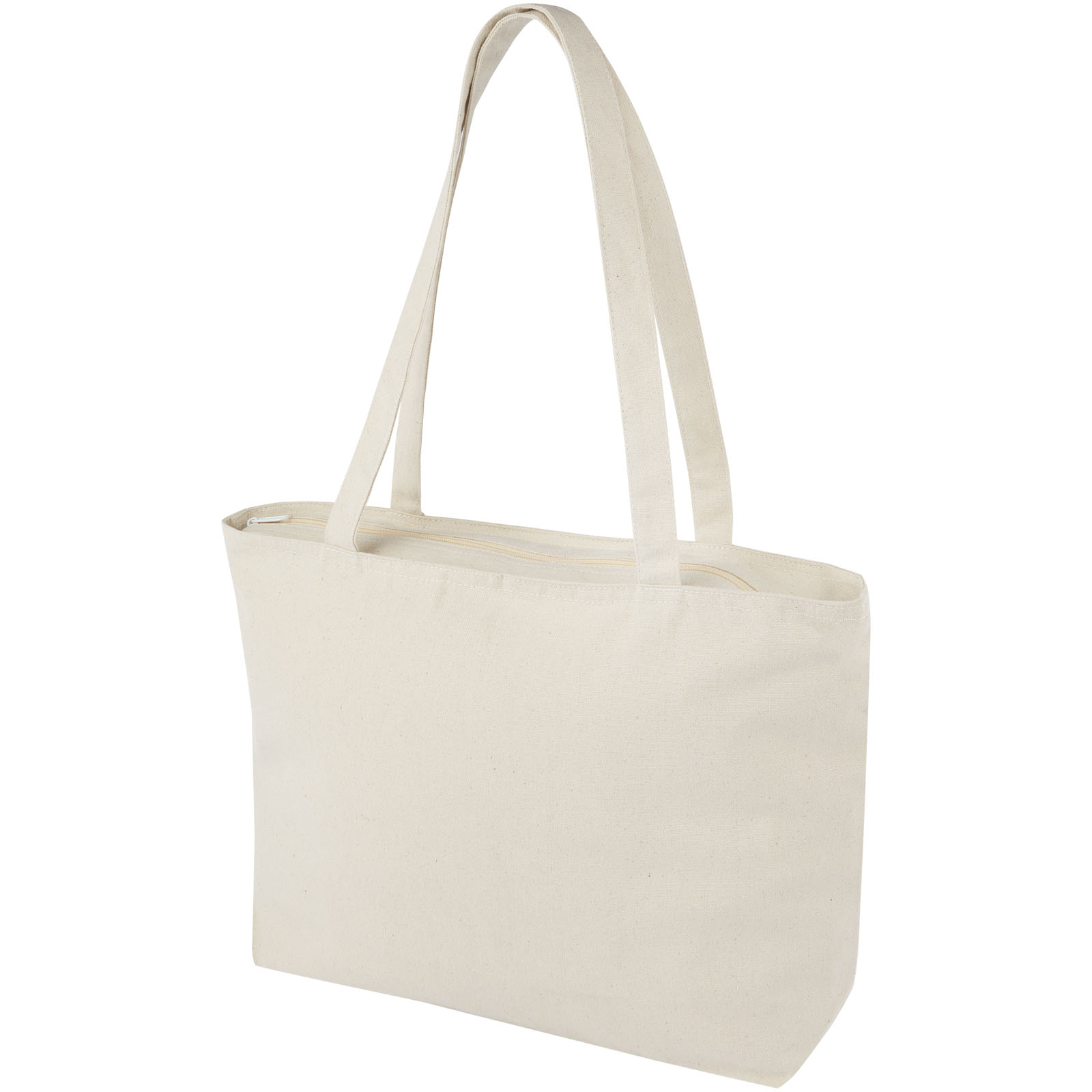 12033100 Ningbo 320 g/m² zippered cotton tote bag 15L - Image 1