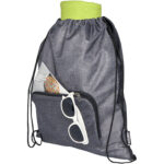 Ash recycled foldable drawstring bag 7L - Image 5