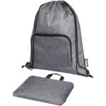 Ash recycled foldable drawstring bag 7L - Image 7