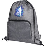 Ash recycled foldable drawstring bag 7L - Image 2