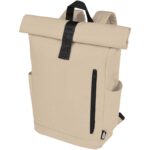 Byron 15.6" GRS RPET roll-top backpack 18L