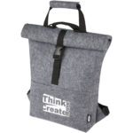 Felta GRS recycled felt roll-top bike bag 13L - Image 2