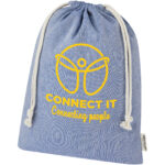 Pheebs 150 g/m² GRS recycled cotton gift bag large 4L - Image 2