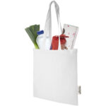 Madras 140 g/m2 GRS recycled cotton tote bag 7L - Image 4