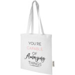 Madras 140 g/m2 GRS recycled cotton tote bag 7L - Image 2