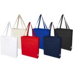 Madras 140 g/m² GRS recycled cotton gusset tote bag 12L - Image 7