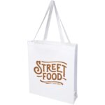Madras 140 g/m² GRS recycled cotton gusset tote bag 12L - Image 2